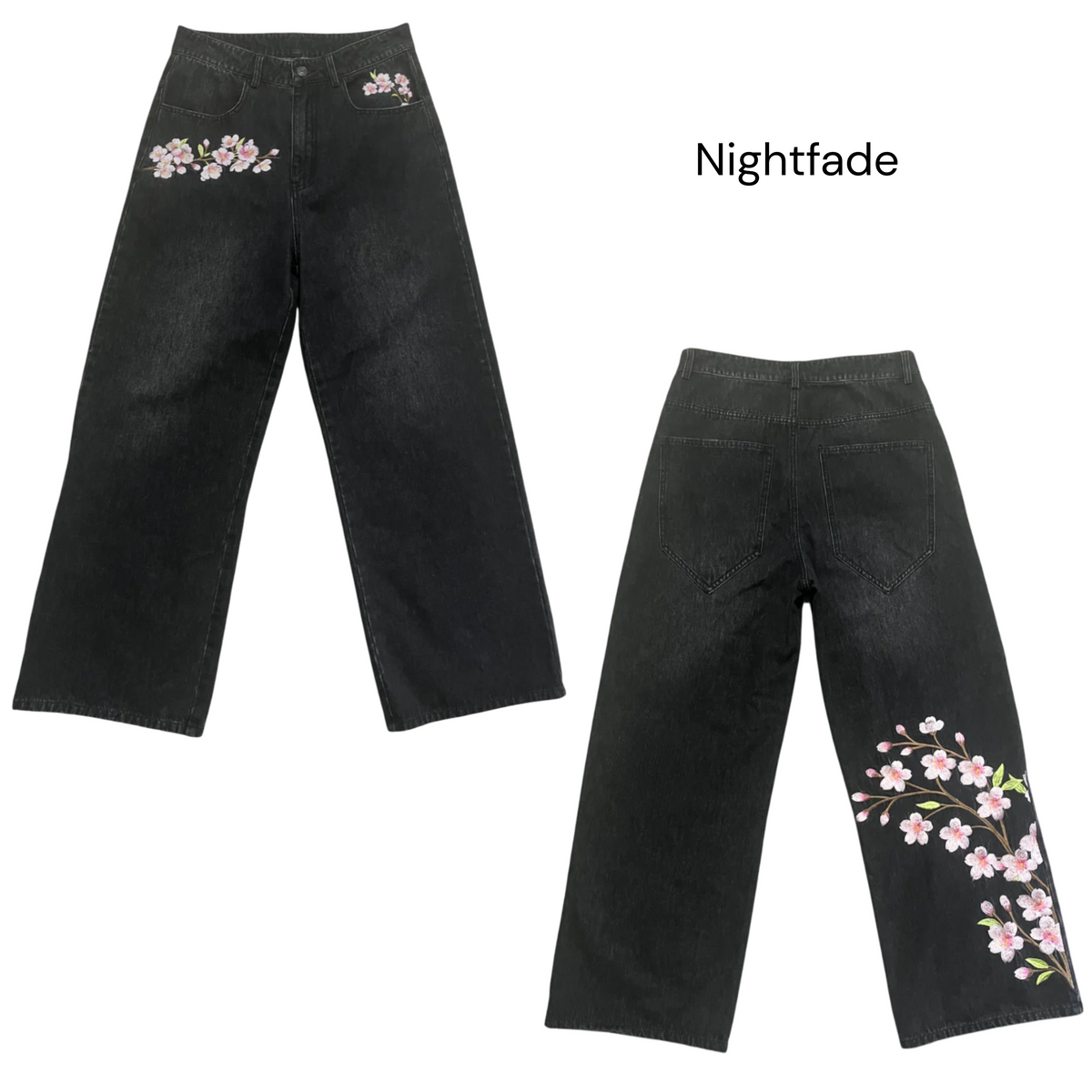 Unisex Sakura Blossom Hoodie & Denim Combo
