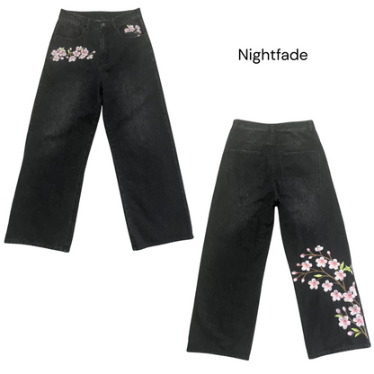 Unisex Sakura Blossom Hoodie & Denim Combo