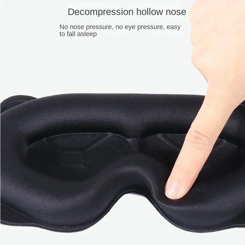 NightVeil sleep mask hollow nose bridge detail