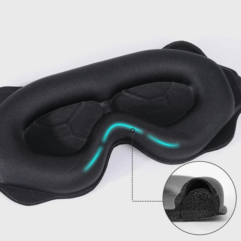 NightVeil sleep mask contoured eye cup detail